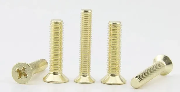Golden Flat Head Screws M3*25
