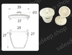 Ceramic crucibles 10ml+ lid